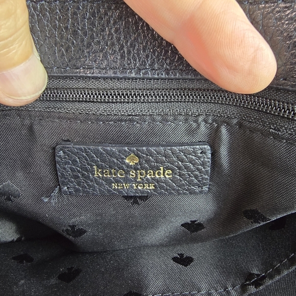 Kate Spade Leila Black Pebbled Leather Flap Shoulder Bag Extra Crossbody Strap - Picture 8 of 16